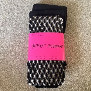 NWT 3-pack Betsey Johnson tights S/M